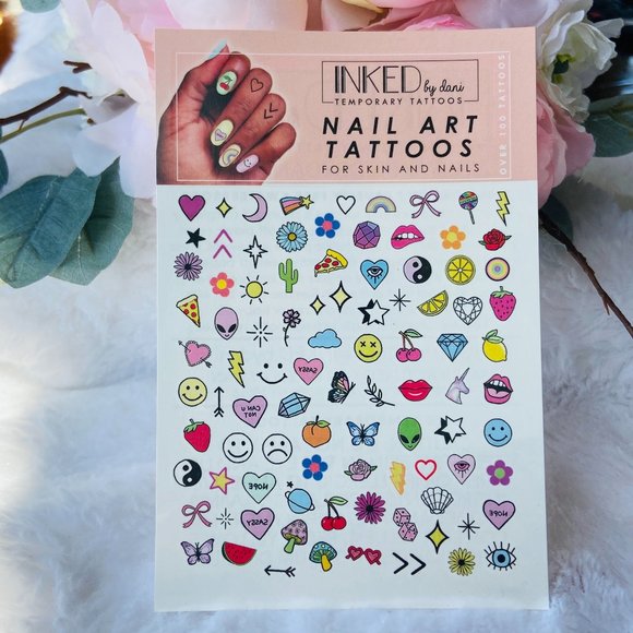 Inked by Dani Other - Inked by Dani Temporary Tattoos Nail Art Tattoos for Skin and Nails